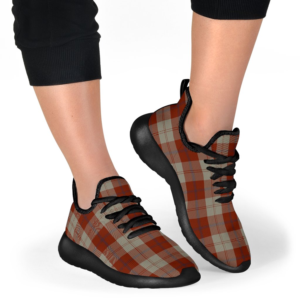 Davidson Dress Dancers Tartan Plaid Mesh Knit Sneakers