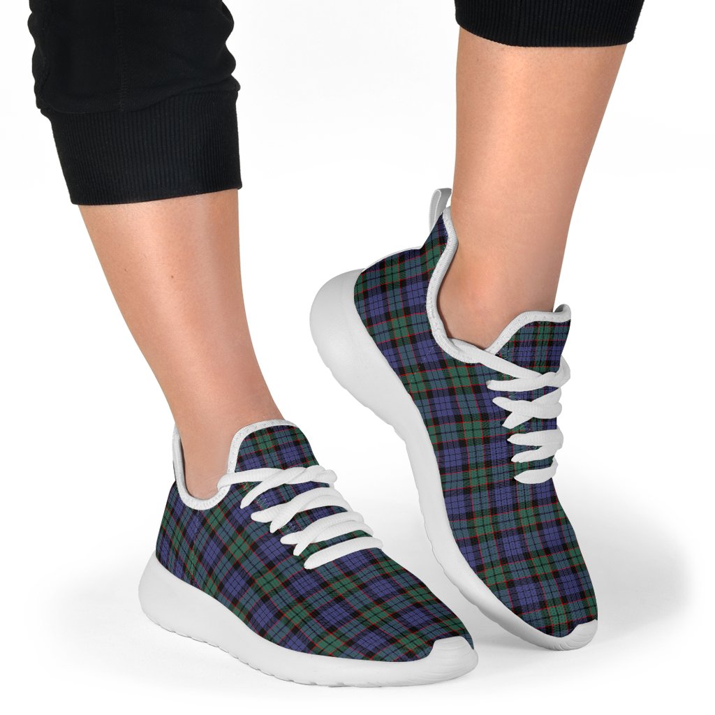 Fletcher Modern Tartan Plaid Mesh Knit Sneakers