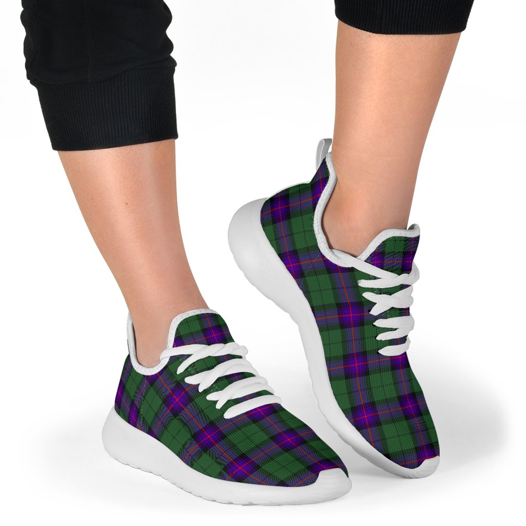 Armstrong Modern Tartan Plaid Mesh Knit Sneakers