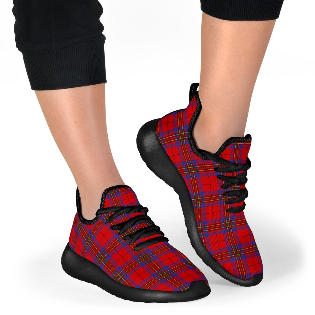 Leslie Modern Tartan Plaid Mesh Knit Sneakers