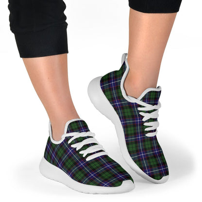 Galbraith Modern Tartan Plaid Mesh Knit Sneakers