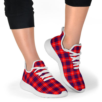 Hamilton Modern Tartan Plaid Mesh Knit Sneakers