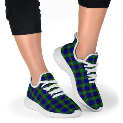 Sempill Modern Tartan Plaid Mesh Knit Sneakers