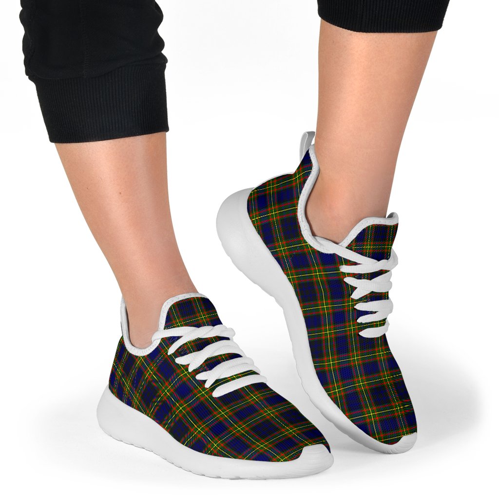 Clelland Modern Tartan Plaid Mesh Knit Sneakers