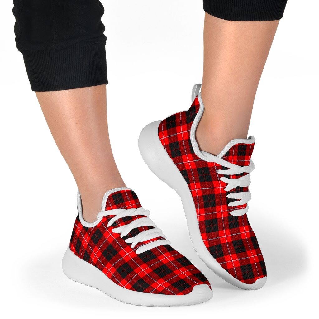 Cunningham Modern Tartan Plaid Mesh Knit Sneakers