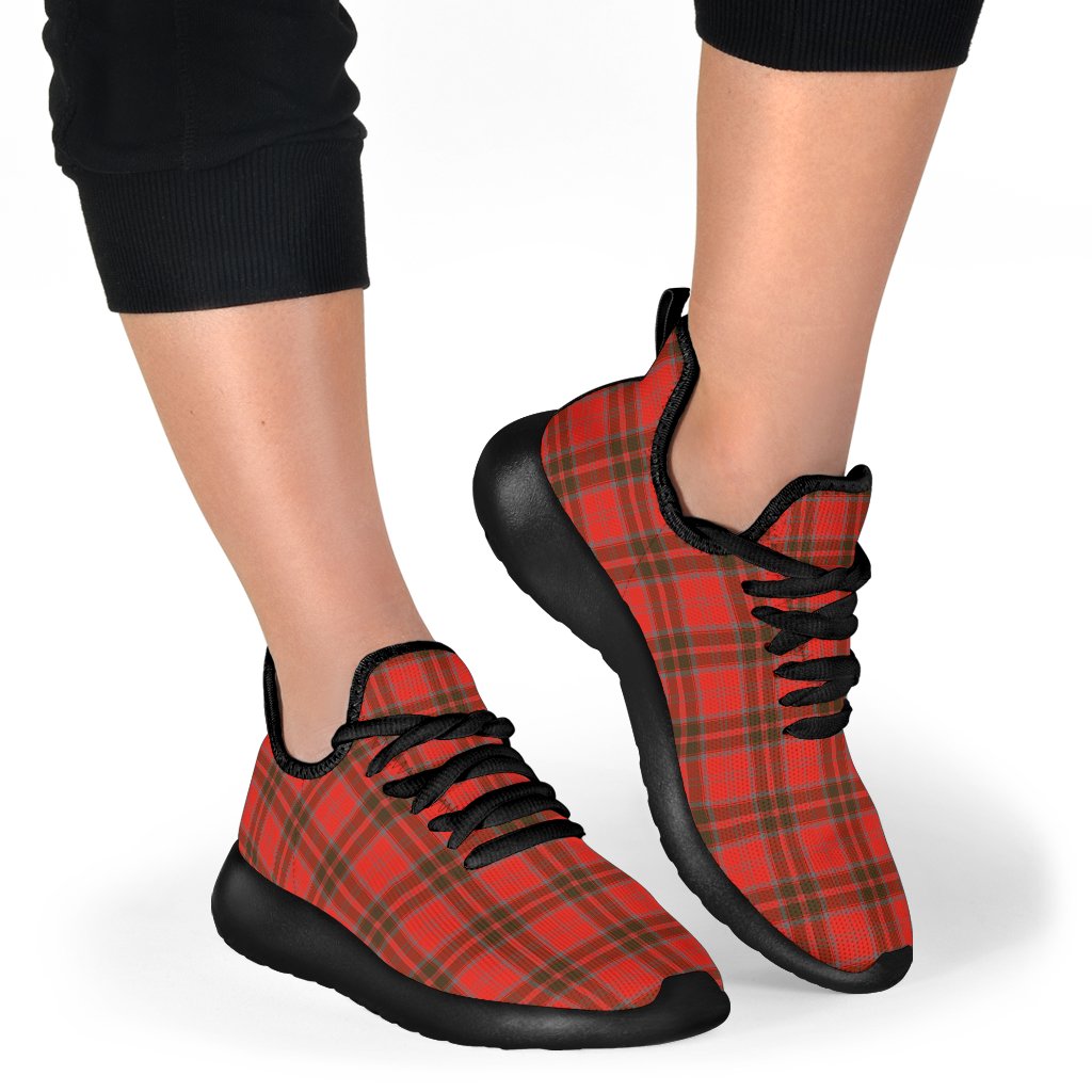 Grant Weathered Tartan Plaid Mesh Knit Sneakers