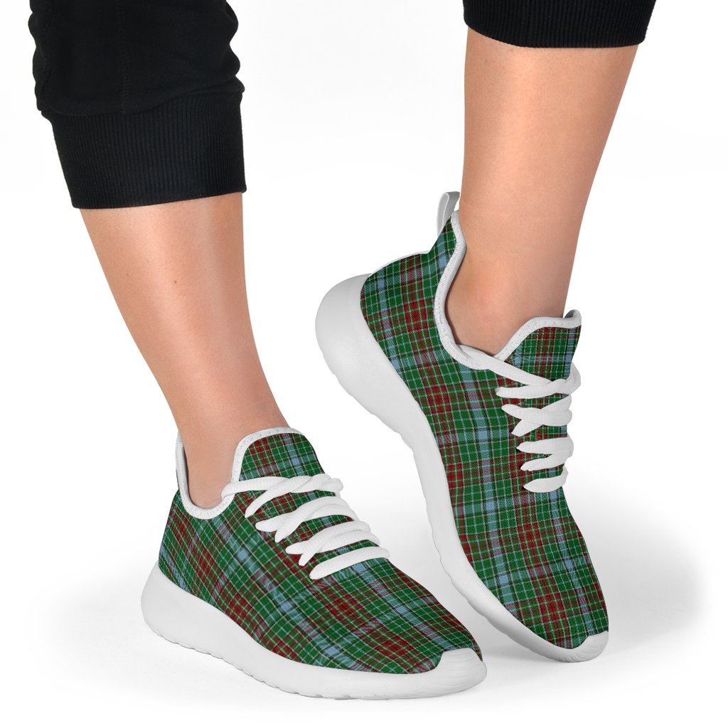 Gayre Tartan Plaid Mesh Knit Sneakers