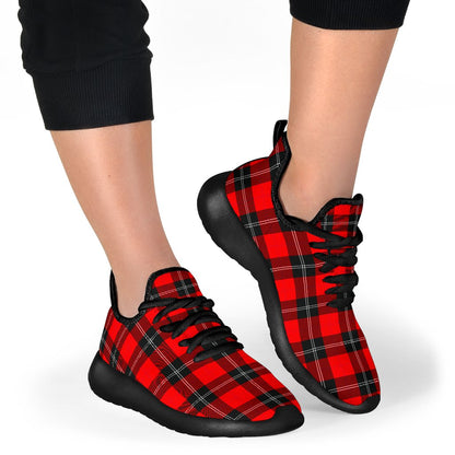 Ramsay Modern Tartan Plaid Mesh Knit Sneakers