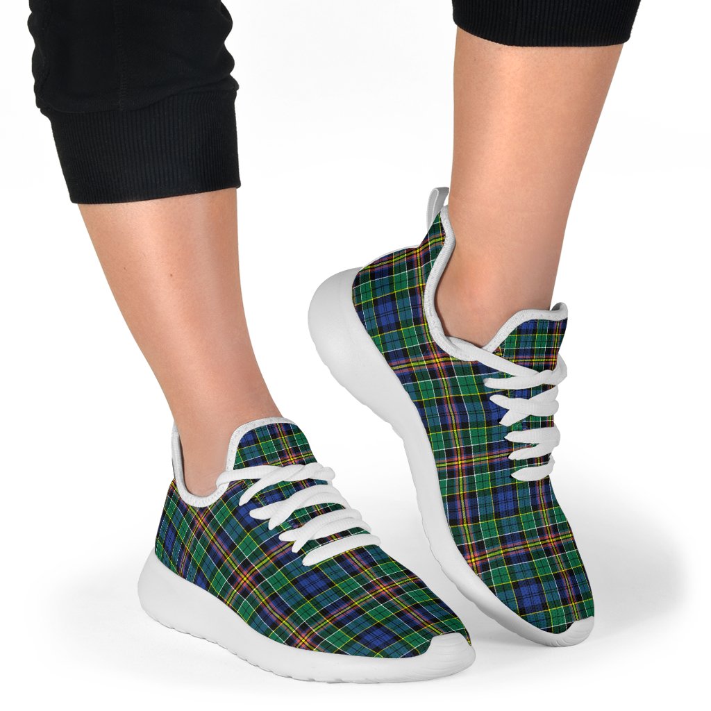 Allison Tartan Plaid Mesh Knit Sneakers