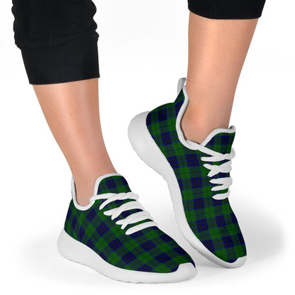 Keith Modern Tartan Plaid Mesh Knit Sneakers