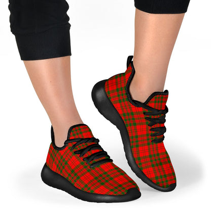 Livingstone Modern Tartan Plaid Mesh Knit Sneakers