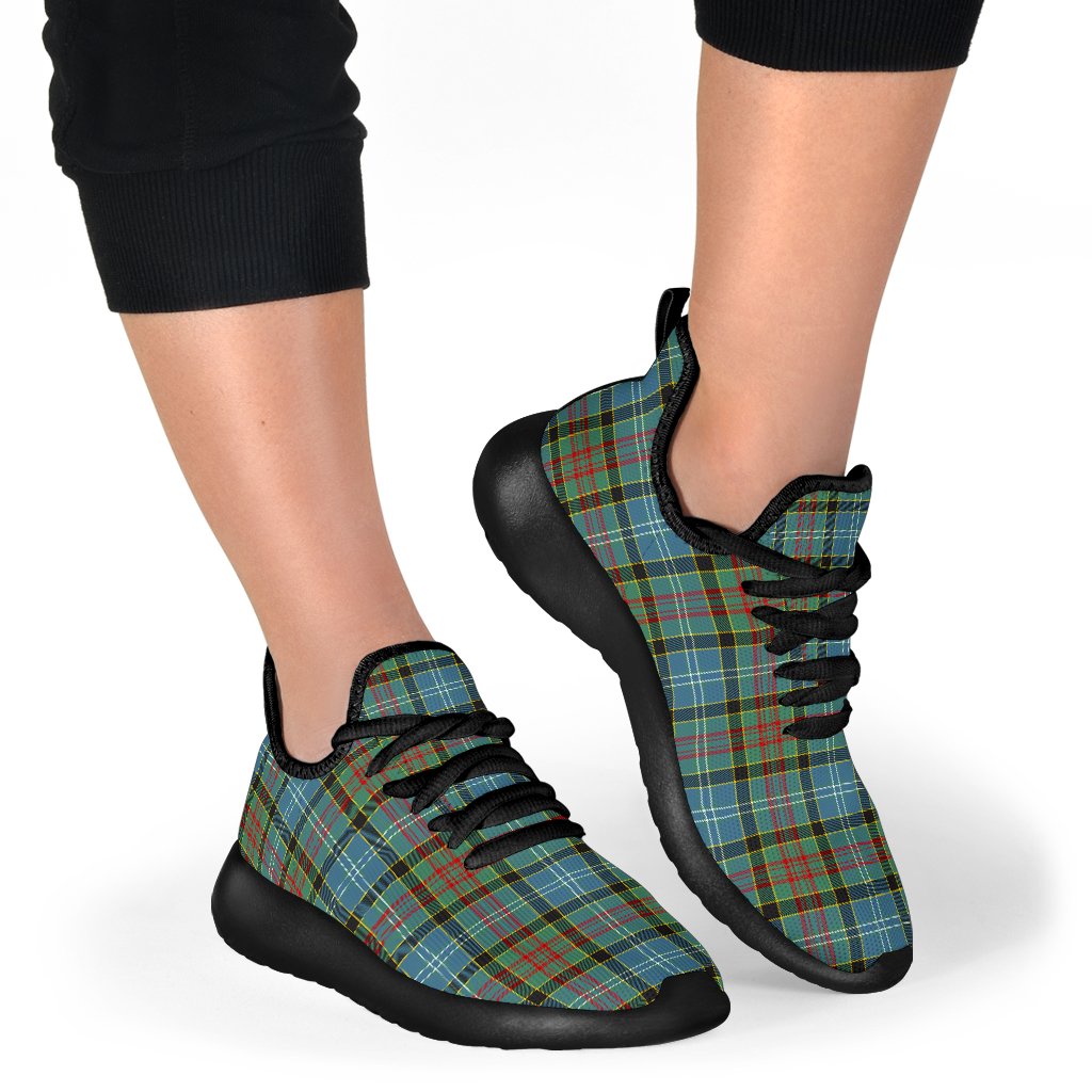 Paisley District Tartan Plaid Mesh Knit Sneakers