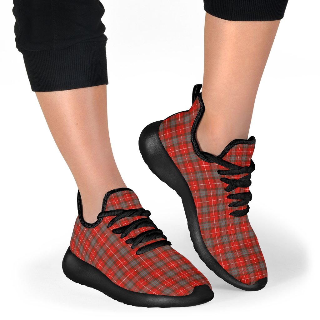 Fraser Weathered Tartan Plaid Mesh Knit Sneakers