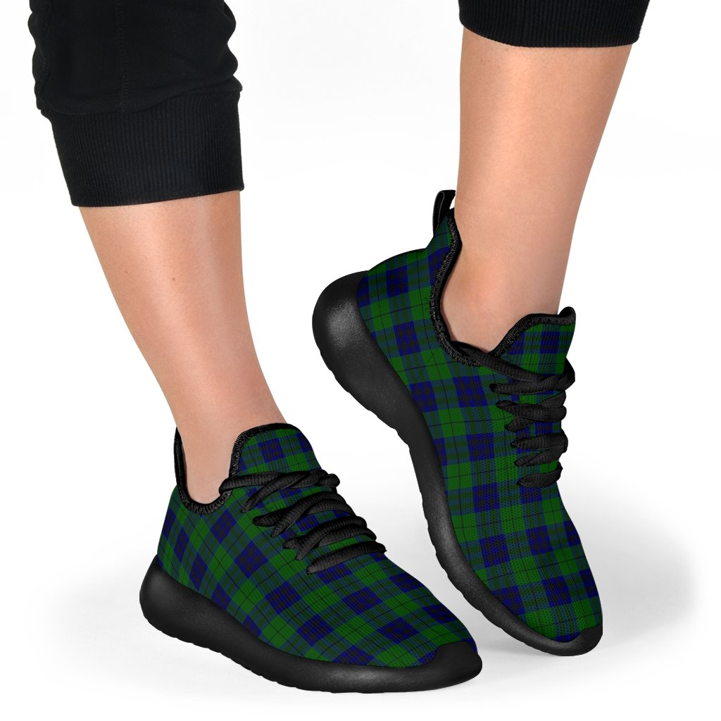 Keith Modern Tartan Plaid Mesh Knit Sneakers