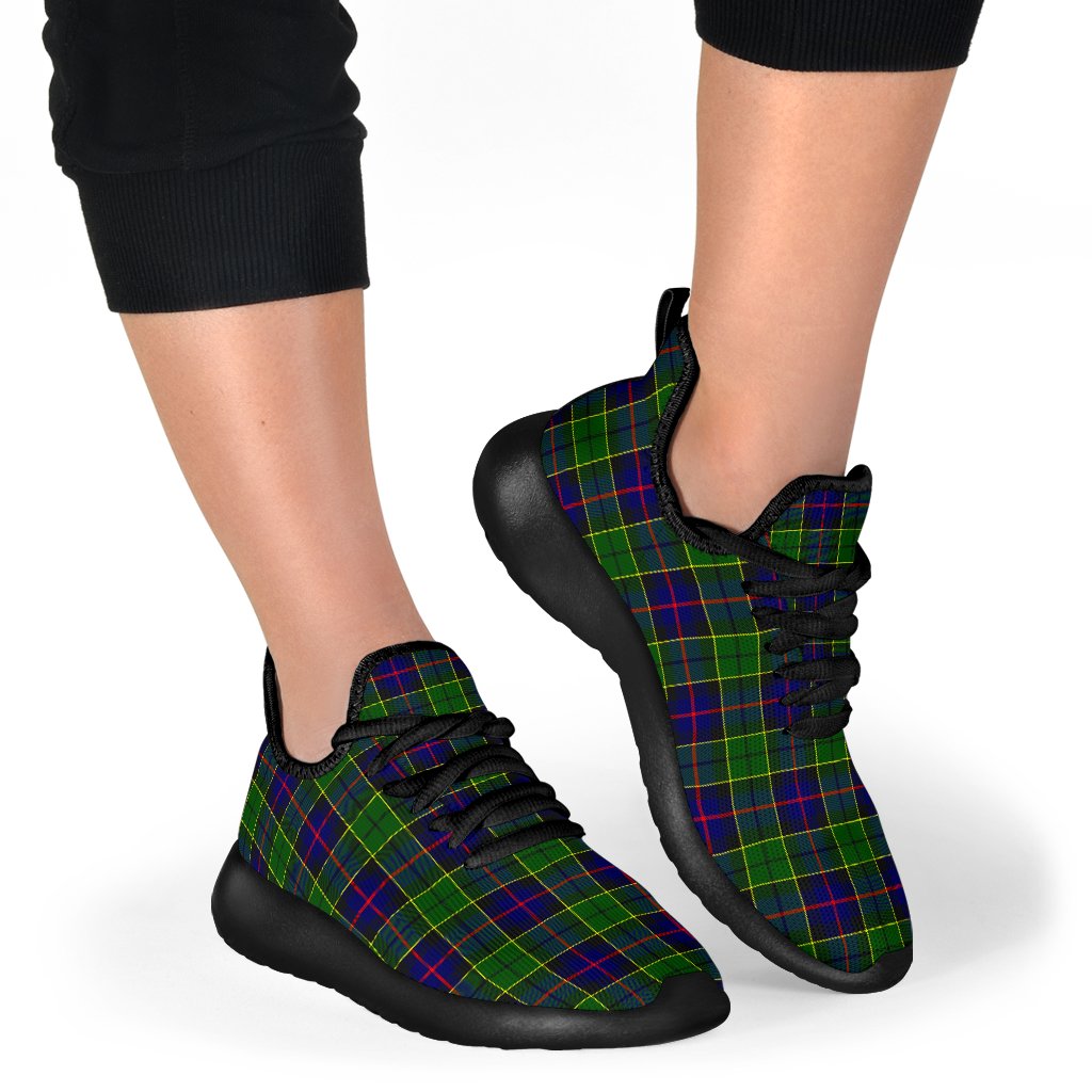 Forsyth Modern Tartan Plaid Mesh Knit Sneakers