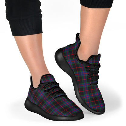 Nairn Tartan Plaid Mesh Knit Sneakers