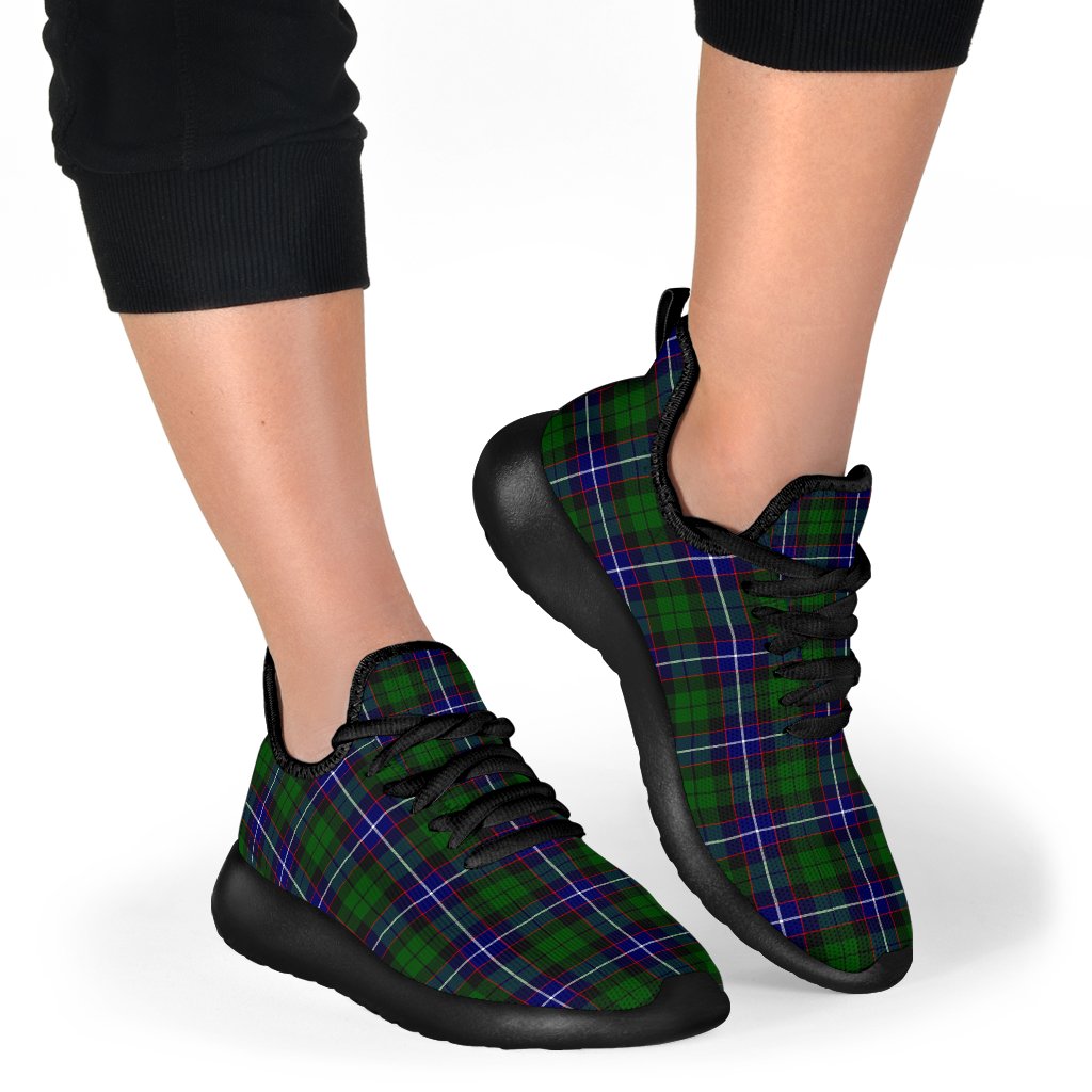 Russell Modern Tartan Plaid Mesh Knit Sneakers