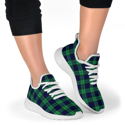 Abercrombie Tartan Plaid Mesh Knit Sneakers