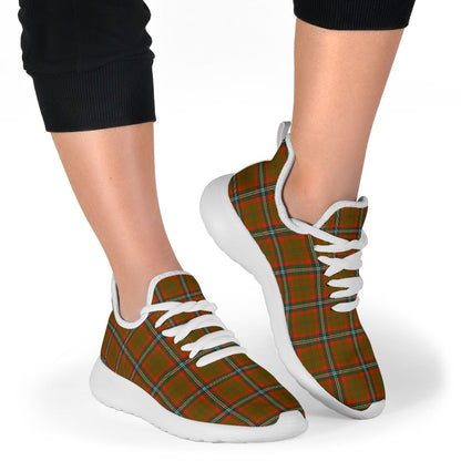 Seton Hunting Modern Tartan Plaid Mesh Knit Sneakers