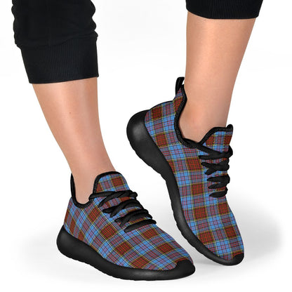 Anderson Modern Tartan Plaid Mesh Knit Sneakers