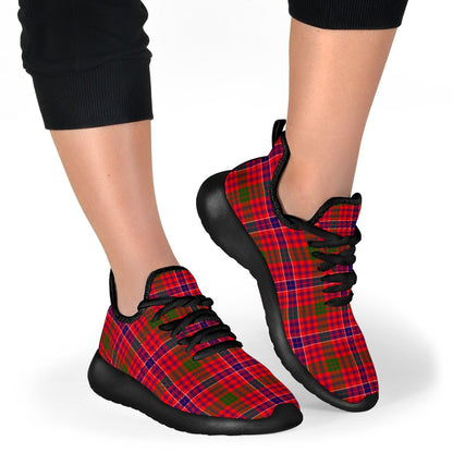 MacRae Modern Tartan Plaid Mesh Knit Sneakers