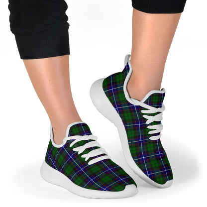 Russell Modern Tartan Plaid Mesh Knit Sneakers