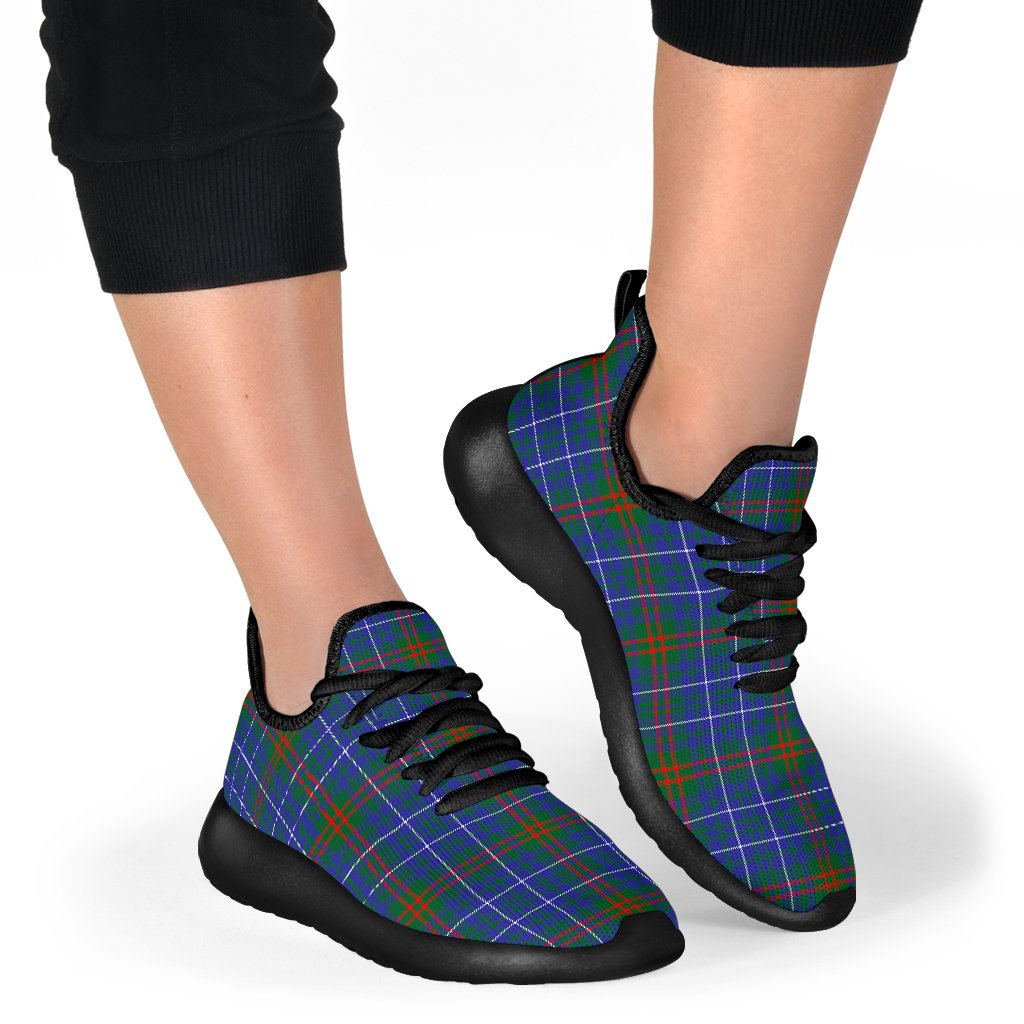 Edmonstone Tartan Plaid Mesh Knit Sneakers