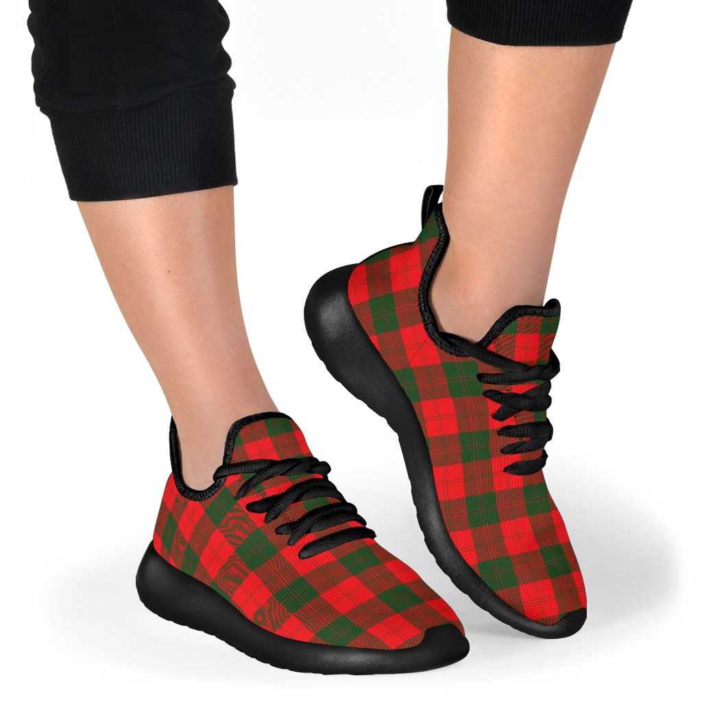 Erskine Modern Tartan Plaid Mesh Knit Sneakers