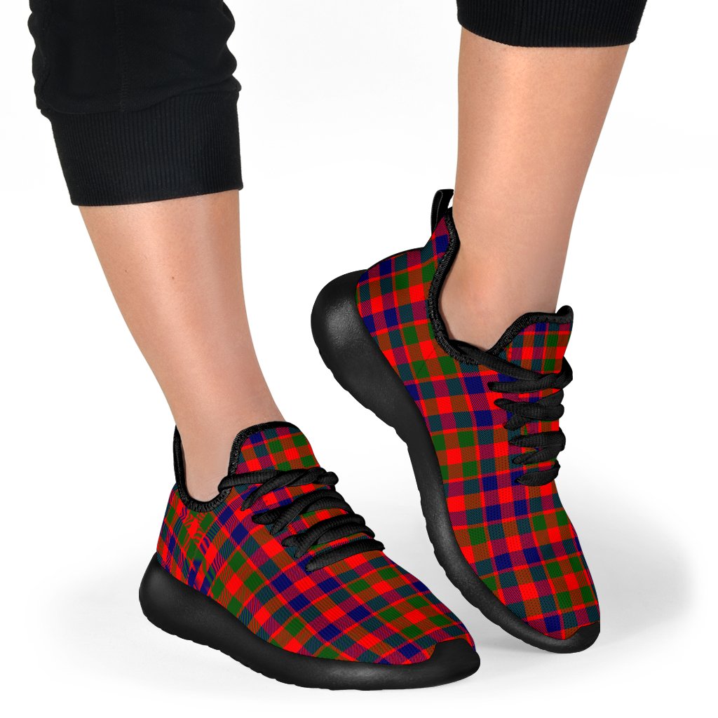 Gow Modern Tartan Plaid Mesh Knit Sneakers