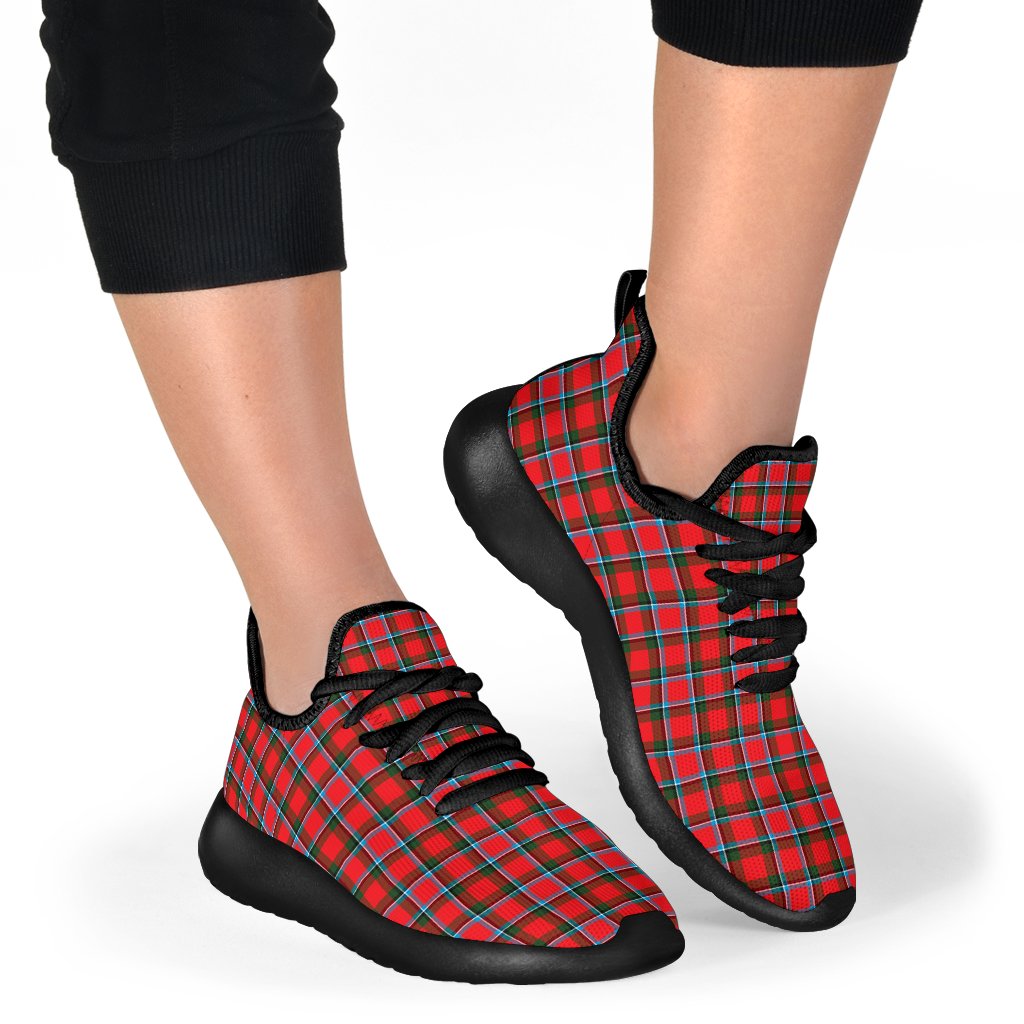 Sinclair Modern Tartan Plaid Mesh Knit Sneakers