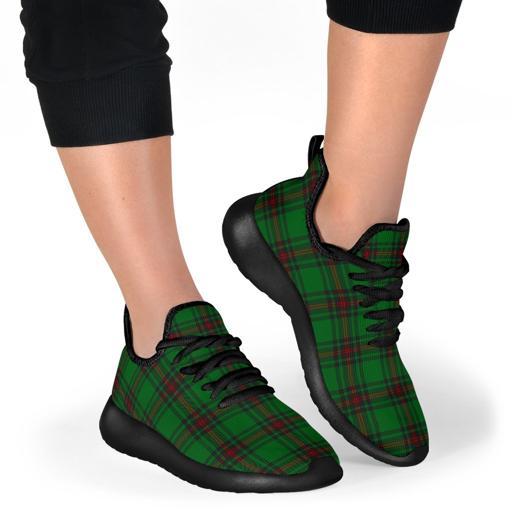 Fife District Tartan Plaid Mesh Knit Sneakers
