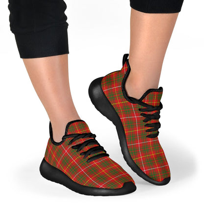 Bruce Modern Tartan Plaid Mesh Knit Sneakers