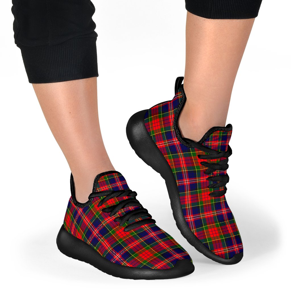 MacPherson Modern Tartan Plaid Mesh Knit Sneakers