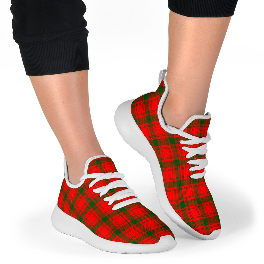 MacQuarrie Modern Tartan Plaid Mesh Knit Sneakers