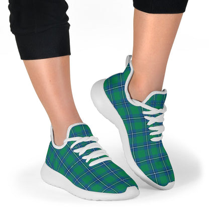 Irvine Ancient Tartan Plaid Mesh Knit Sneakers