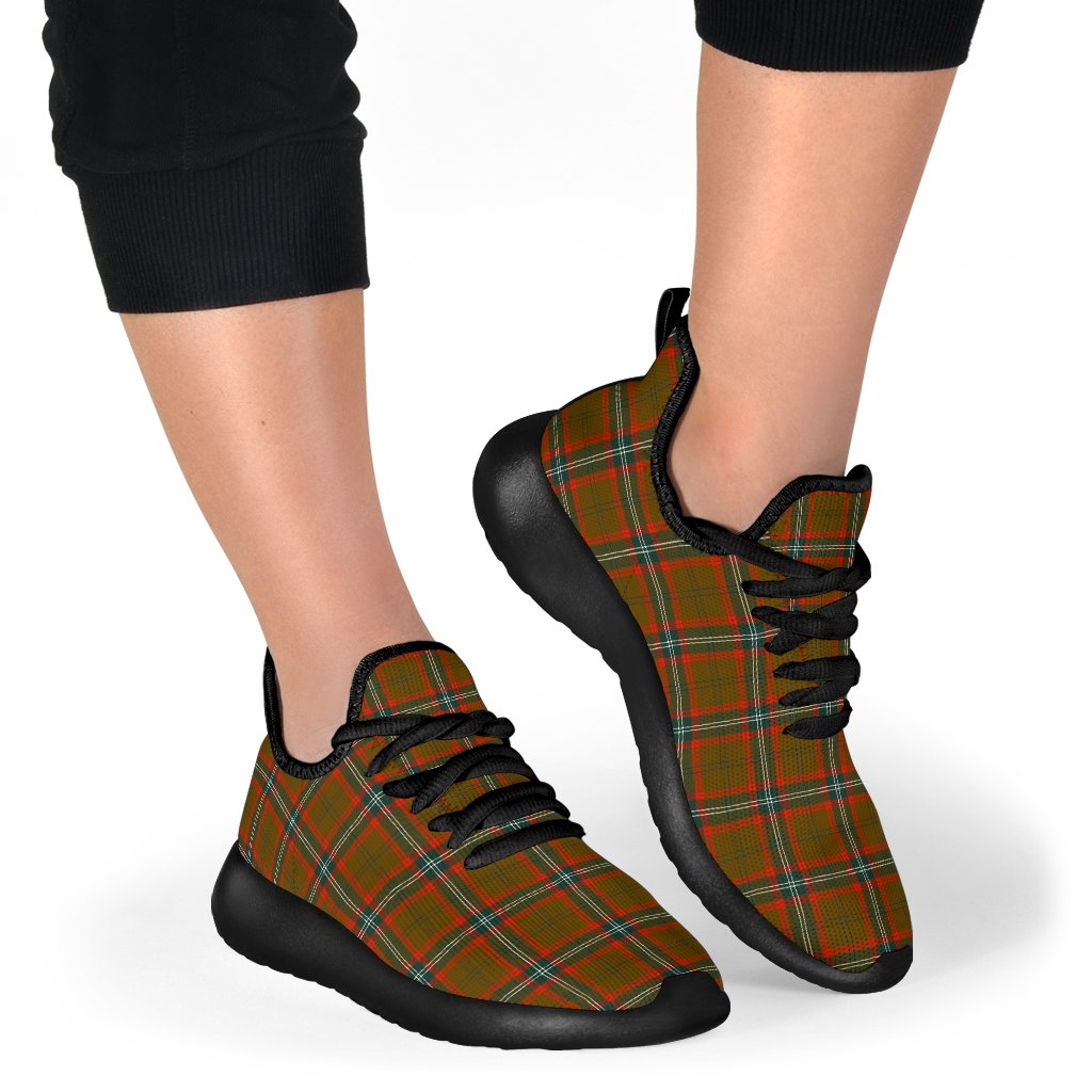 Seton Hunting Modern Tartan Plaid Mesh Knit Sneakers