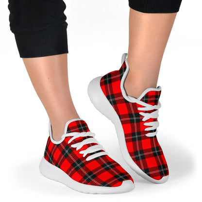 Ramsay Modern Tartan Plaid Mesh Knit Sneakers