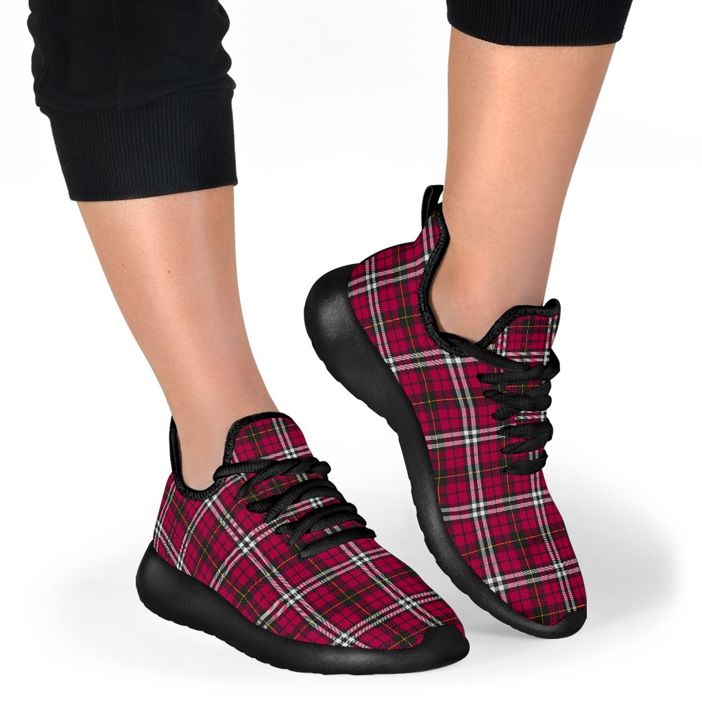 Little Tartan Plaid Mesh Knit Sneakers