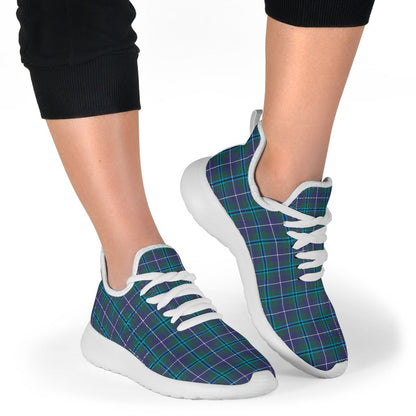 Douglas Modern Tartan Plaid Mesh Knit Sneakers