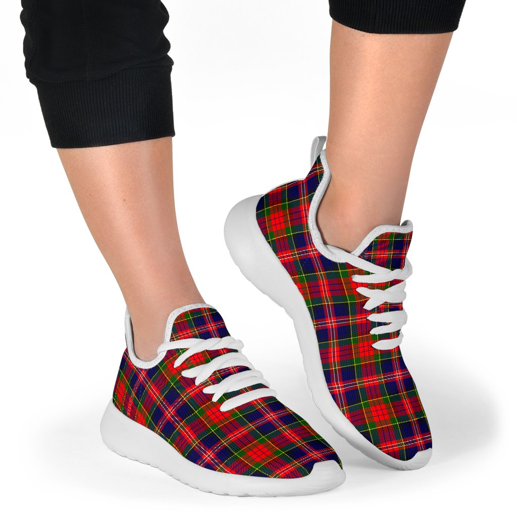 MacPherson Modern Tartan Plaid Mesh Knit Sneakers