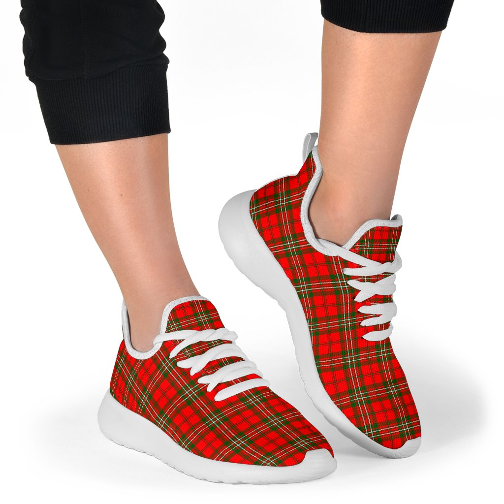 Scott Modern Tartan Plaid Mesh Knit Sneakers