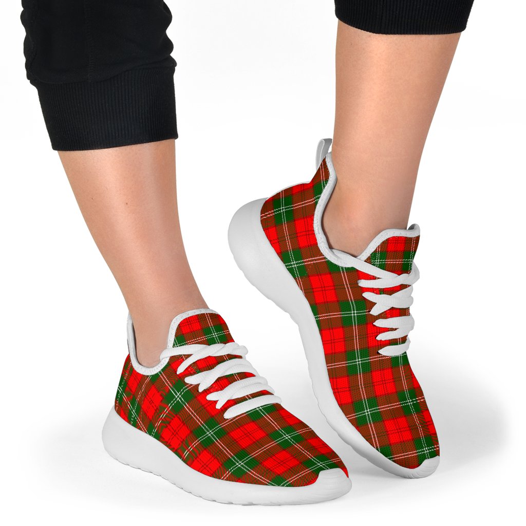 Lennox Modern Tartan Plaid Mesh Knit Sneakers