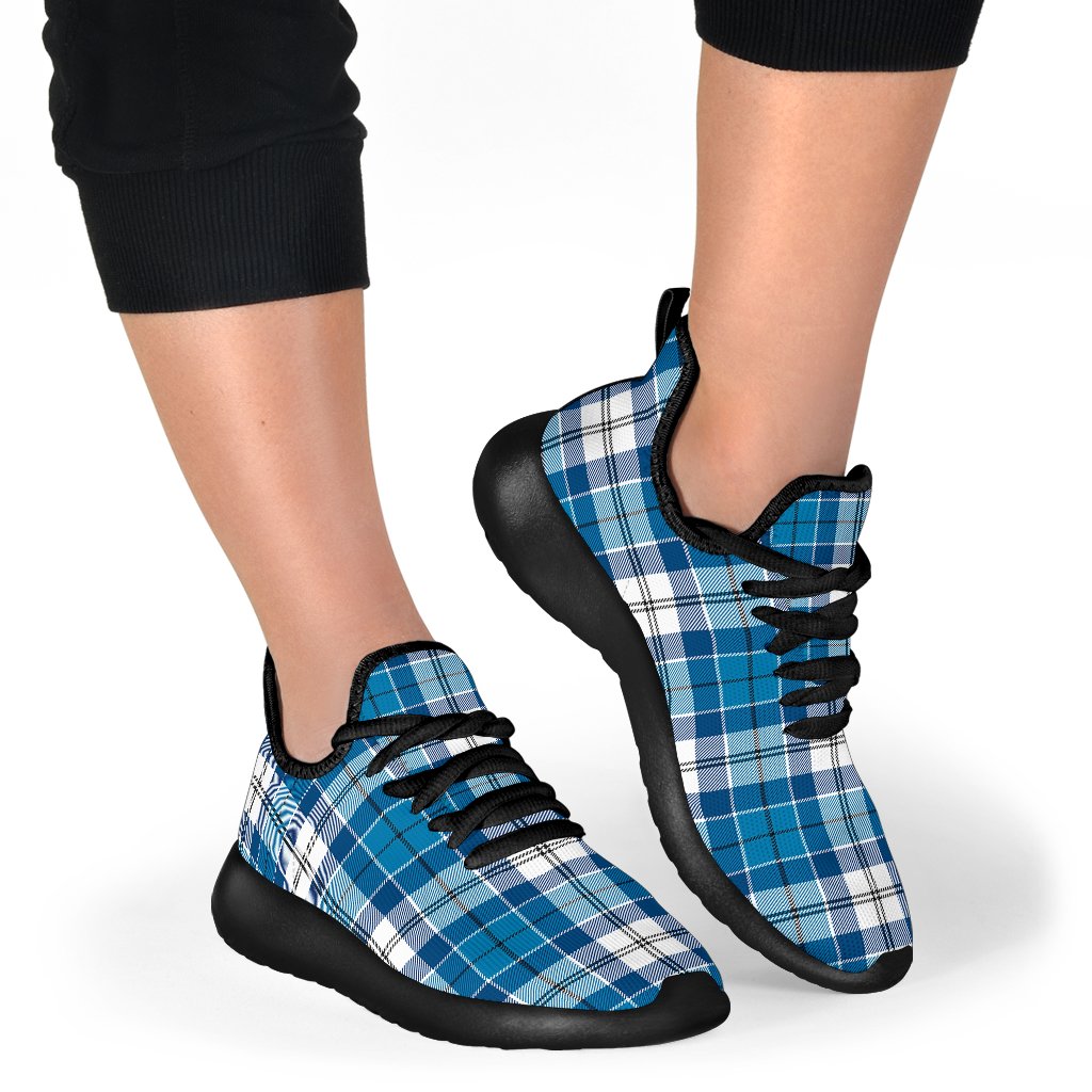 Roberton Tartan Plaid Mesh Knit Sneakers