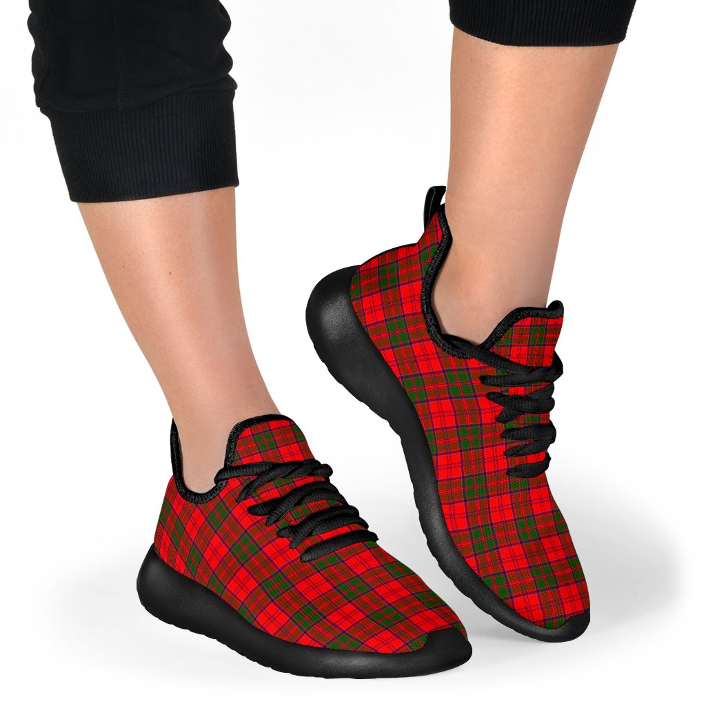 Grant Modern Tartan Plaid Mesh Knit Sneakers