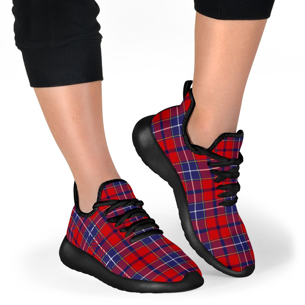 Wishart Dress Tartan Plaid Mesh Knit Sneakers