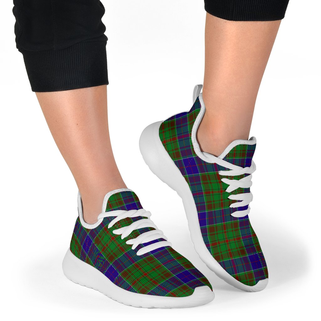 Adam Tartan Plaid Mesh Knit Sneakers