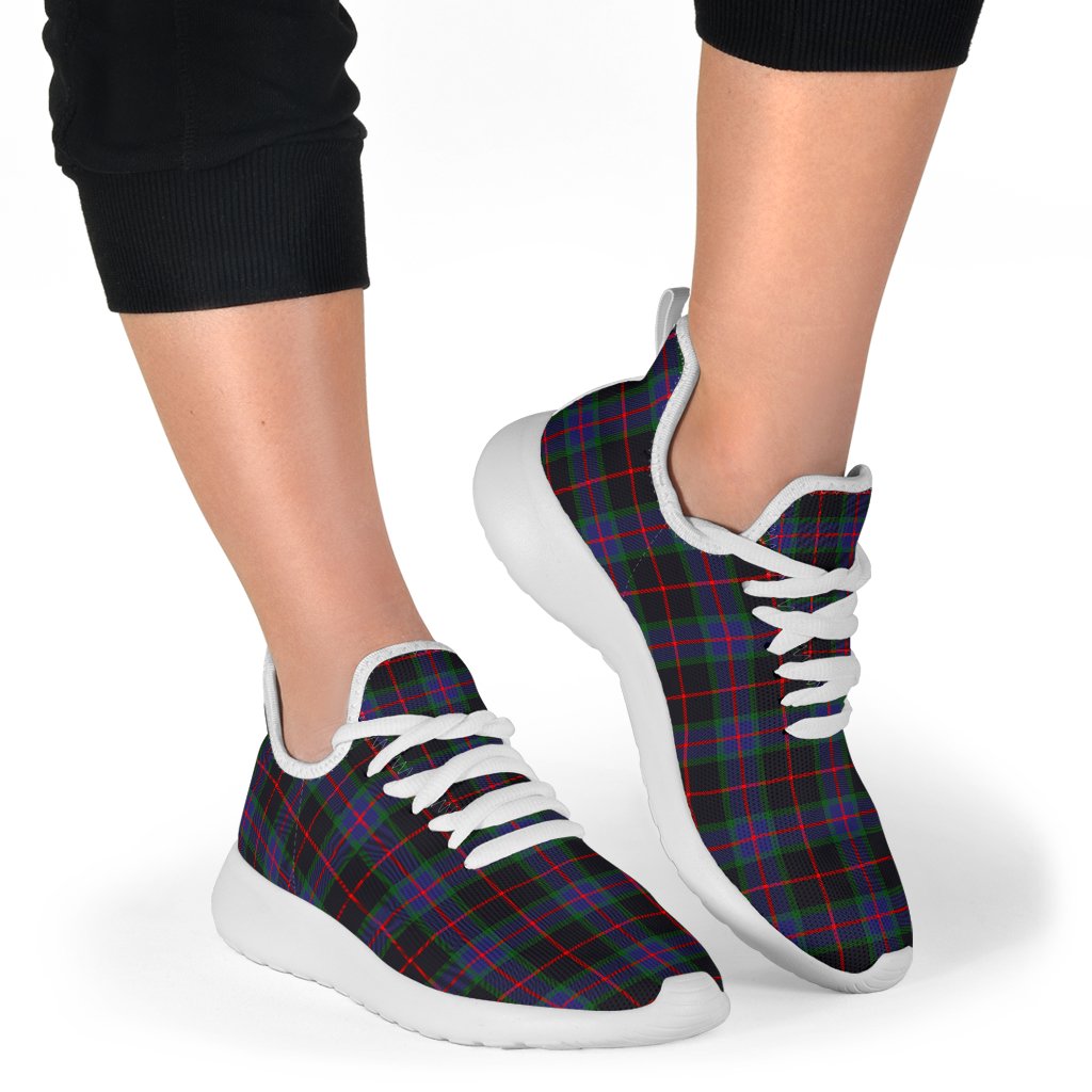 Nairn Tartan Plaid Mesh Knit Sneakers