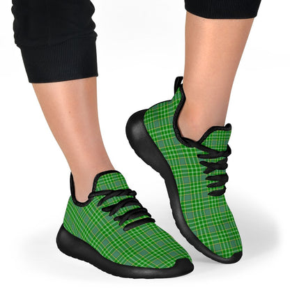 Currie Tartan Plaid Mesh Knit Sneakers