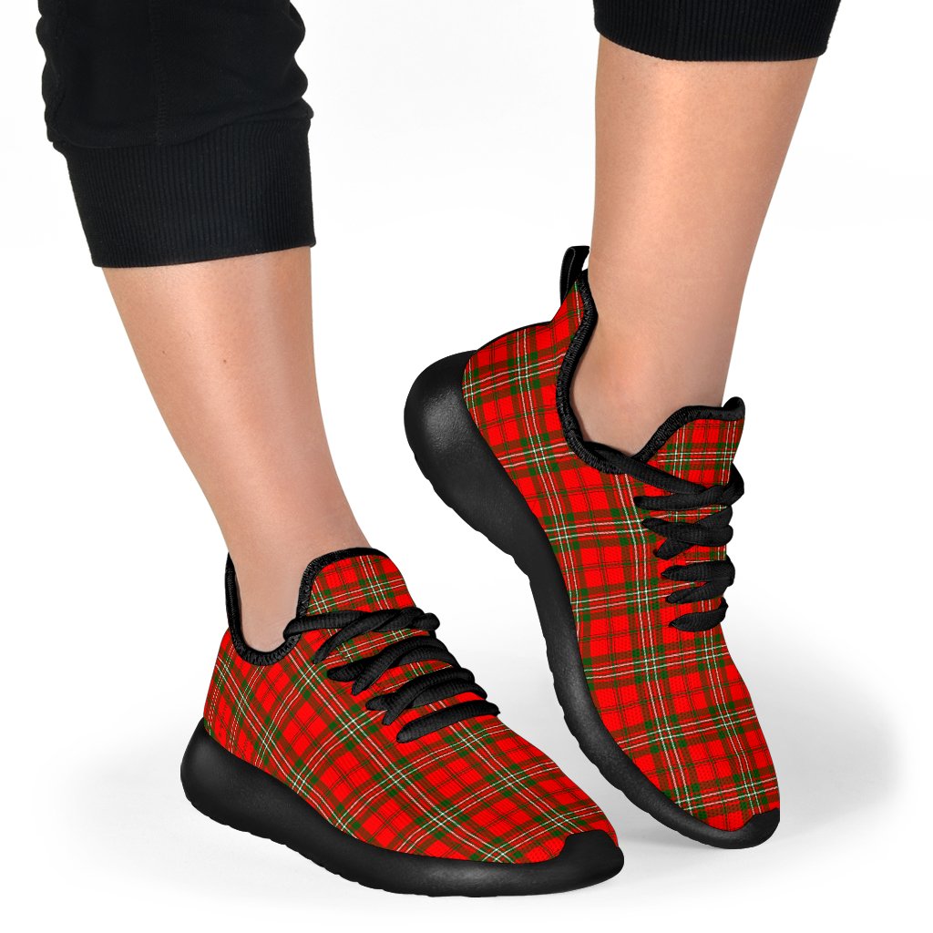 Scott Modern Tartan Plaid Mesh Knit Sneakers