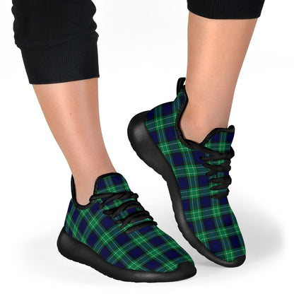 Abercrombie Tartan Plaid Mesh Knit Sneakers